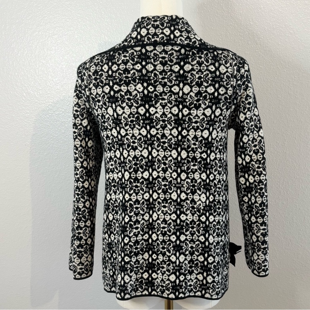Anthropologie Ett:Twa Reversible Artisan Knit Floral Sweater Blazer Cardigan XS - Picture 4 of 14